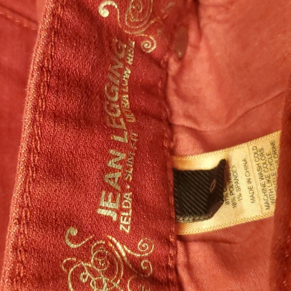 Express Zelda Slim Fit Ultra Low Rise Red Jeans Womens Sz 0 EUC Y2K XS Bold Red - Picture 14 of 16